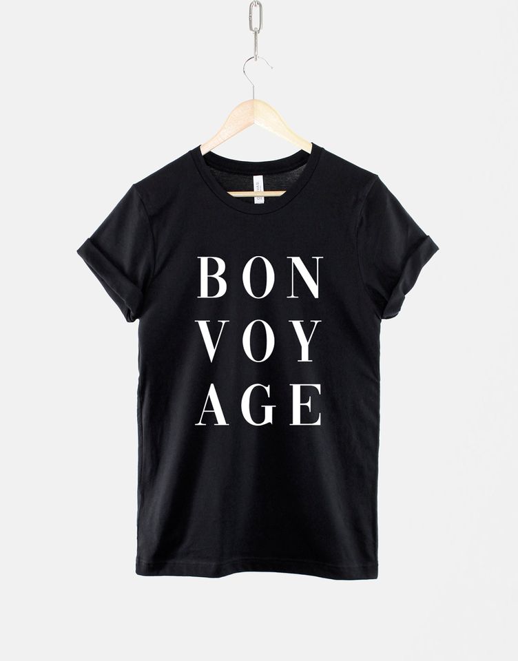 Bonvoyage TShirt - Travel Gift For Her - Adventure Awaits T-shirt