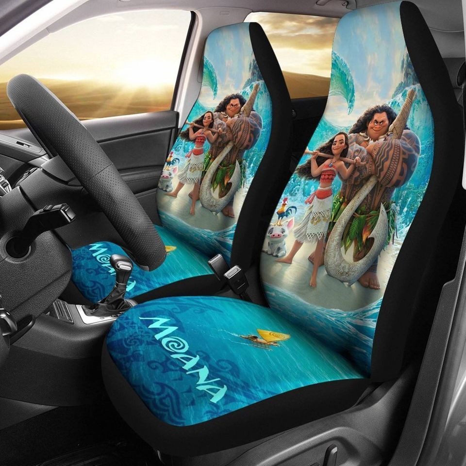 Moana And Maui Car Seat Covers Set | Moana Princess Car Accessories | Moana Movie Seat Cover For Car