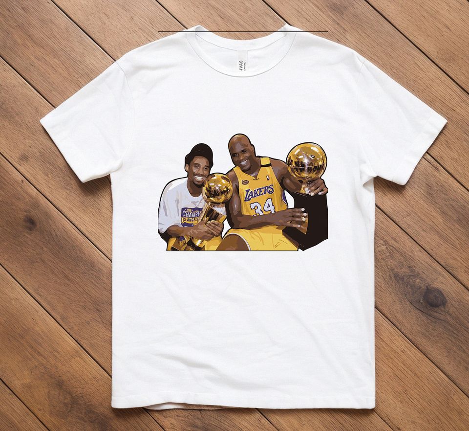 Kobe Bryant Shaq La Lakers Kobe Bryant Shaq, 90s NBA Basketball Unisex T-Shirt