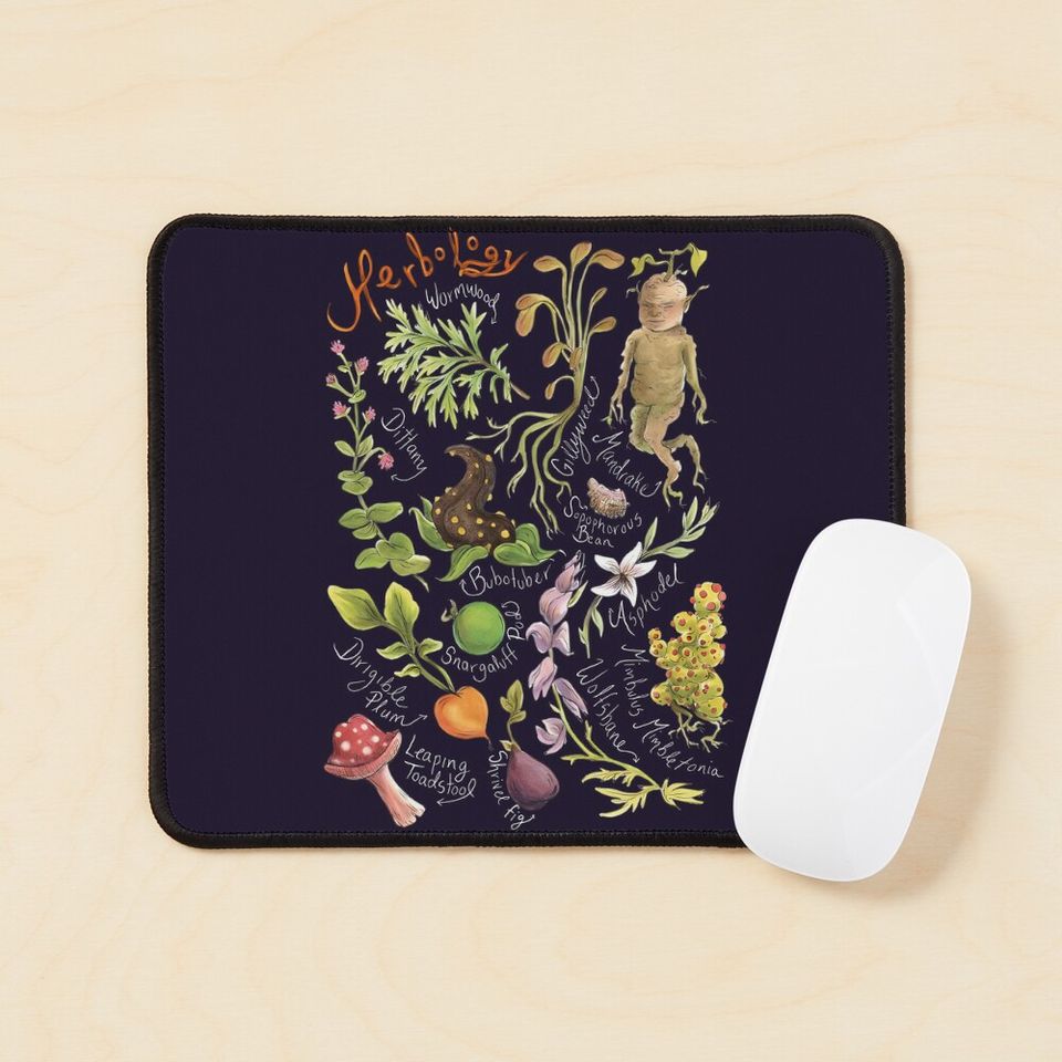 Wizard Herbology Plants Study Mouse Pad