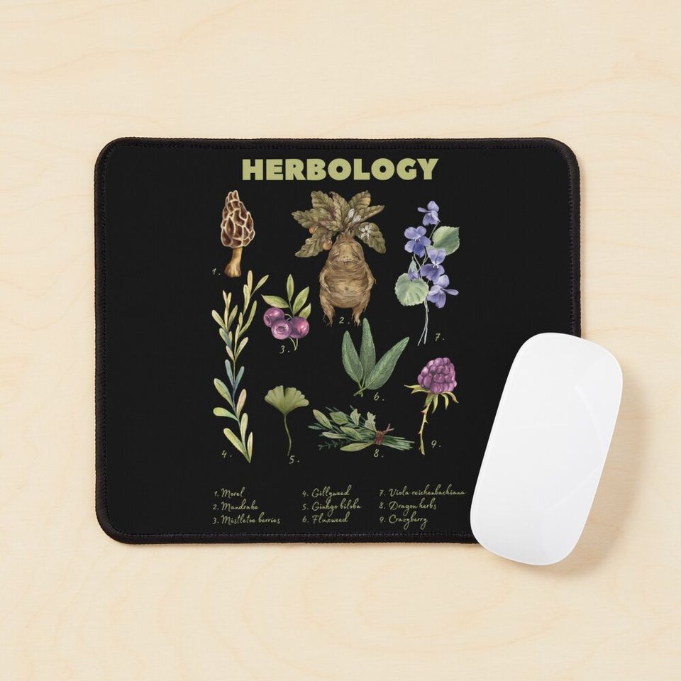 Aesthetic Herbology Plants Harry's Wizard School Mouse Pad