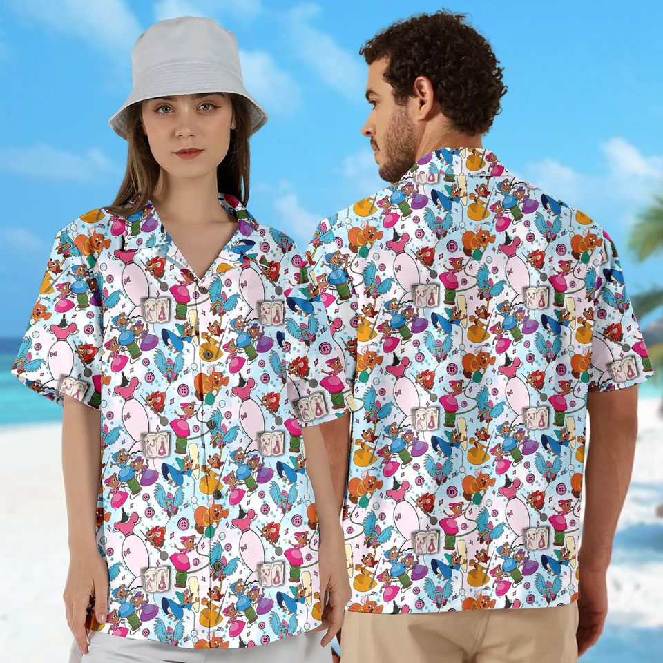 Shoes Left Princess Movie Family Hawaii Shirt, Animated Cute Mouse Button Up Shirt, Sewing Guide 3D All Over Print Shirt Hawaiian Shirt