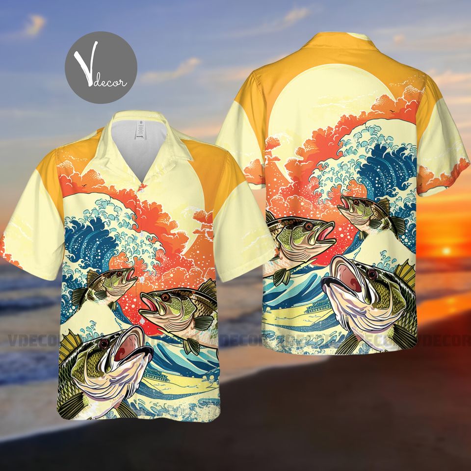 Fishing Beach Hawaiian Shirt, Fishing Lover Summer Shirt, 3D Hawaii Aloha Shirt, Summer Party Gift