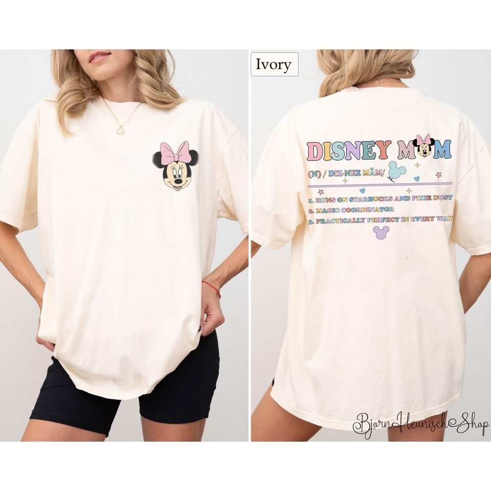 Disney Mom Two-Sided Shirt, Minnie Mom Shirt, Minnie Mama Shirt, Disneyland Mom, Disney Mom Shirt