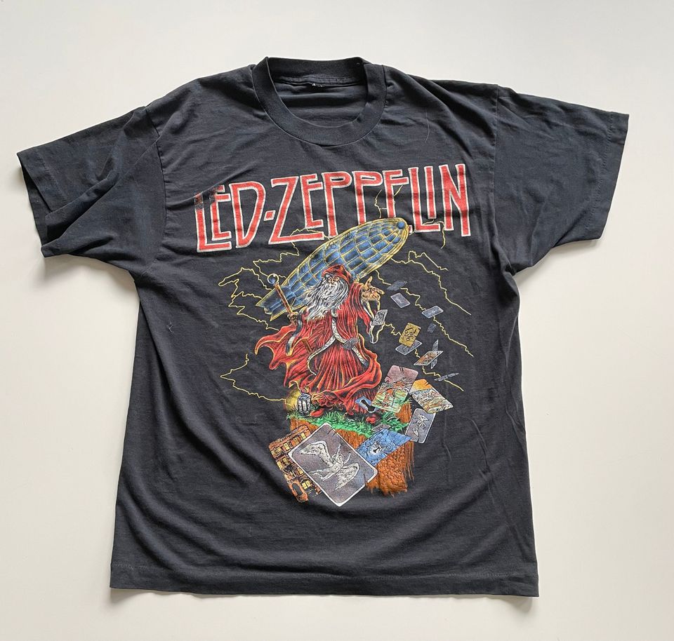 LED ZPELIN Zoso The Hermit Wizard Vintage T-shirt 80s Single Stitch