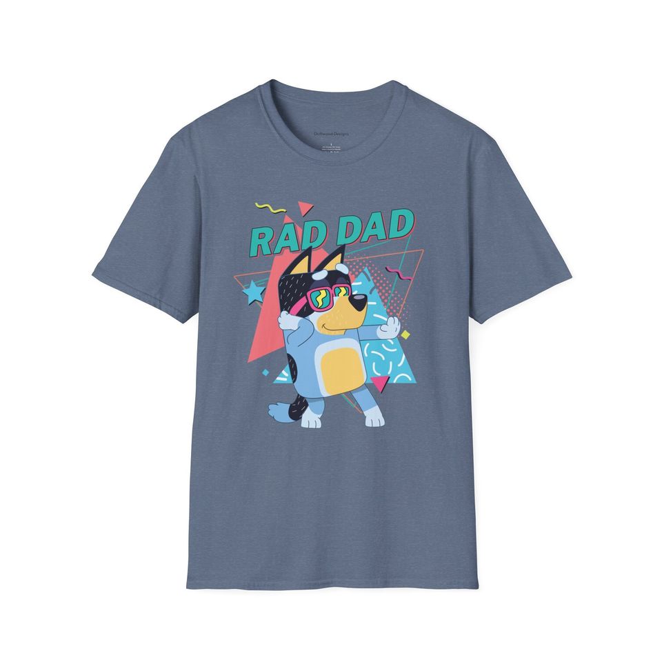 Rad Dad BlueyDad T-Shirt, Blue Dog Lover Shirt