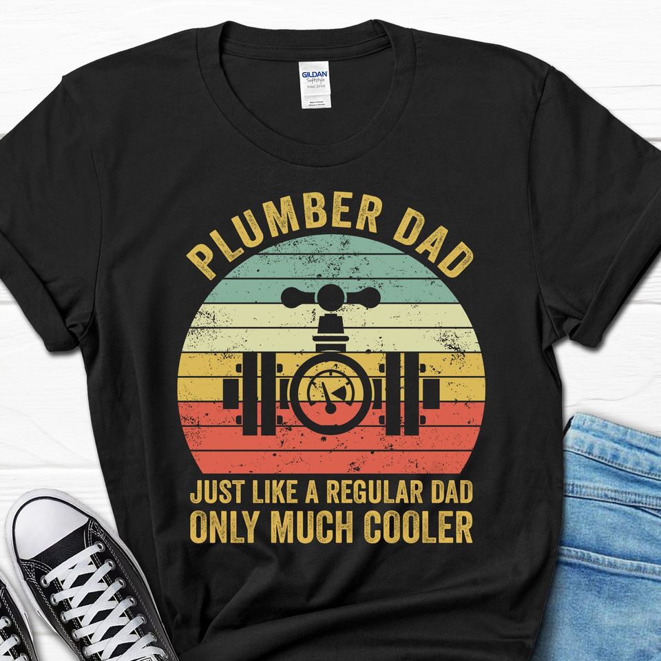 Funny Handyman Papa Gifts, Plumbing Shirt From Wife, Father's Day Gift For Men, Plumber Husband T-Shirt For Him