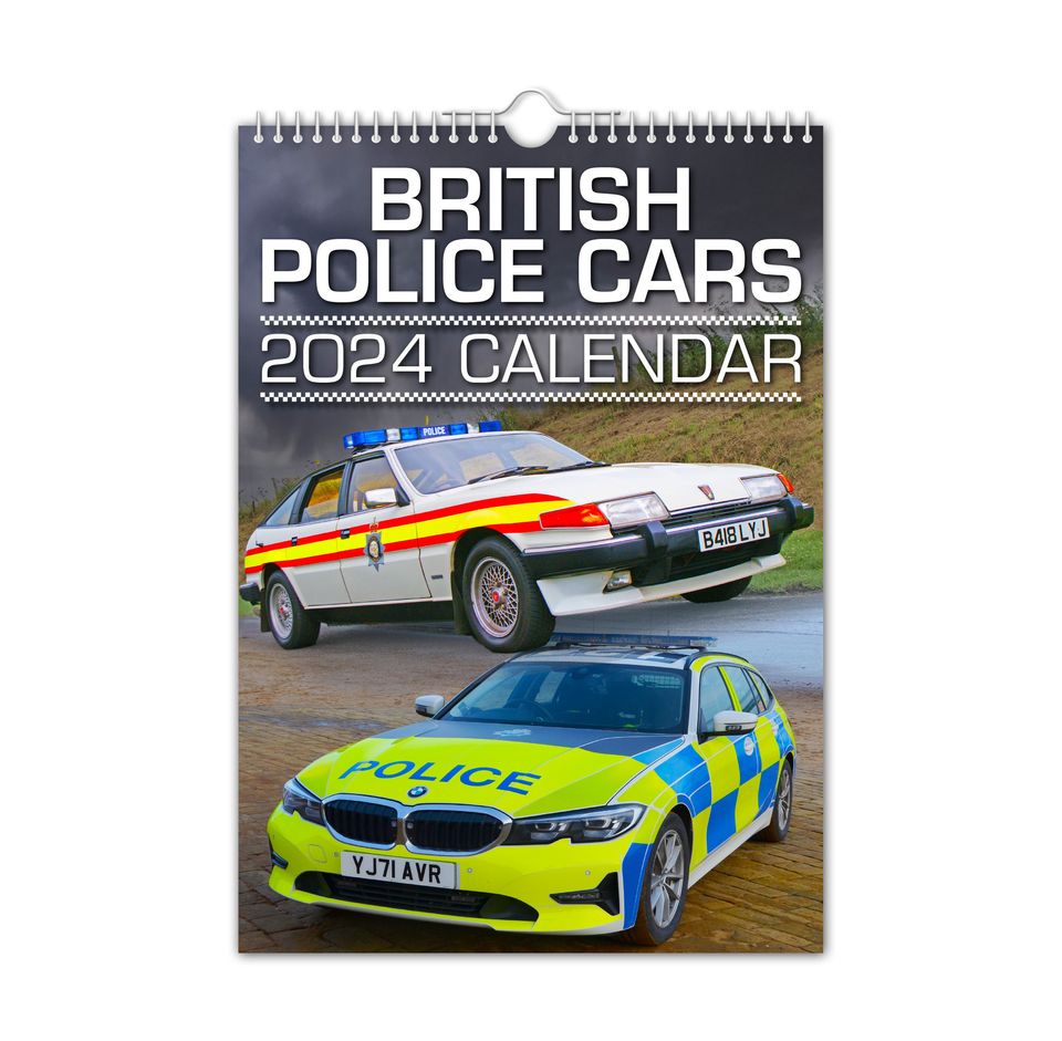 British Police Cars - 2024 Wall Calendar, Creative, Gift Idea, Present, Novelty