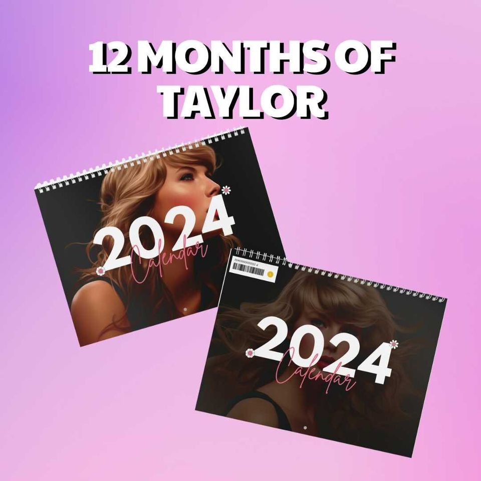 Taylor Wall Calendar | Gift For Her | 12 Month Hanging Calendar | Eras Tour Merch Gift