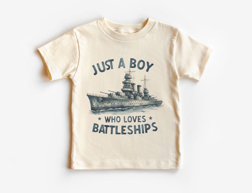 Naval Battleship Shirt - Military Shirt - Just A Boy Who Loves Battleships