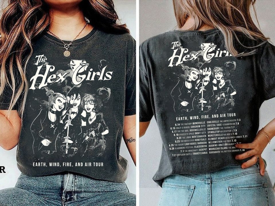 Hex Girls Rock Band Music Tee, Hex Girls Halloween Retro 90s Nostalgia Halloween Shirt, Halloween Retro 90s Shirt, Gift For Fans Men Women