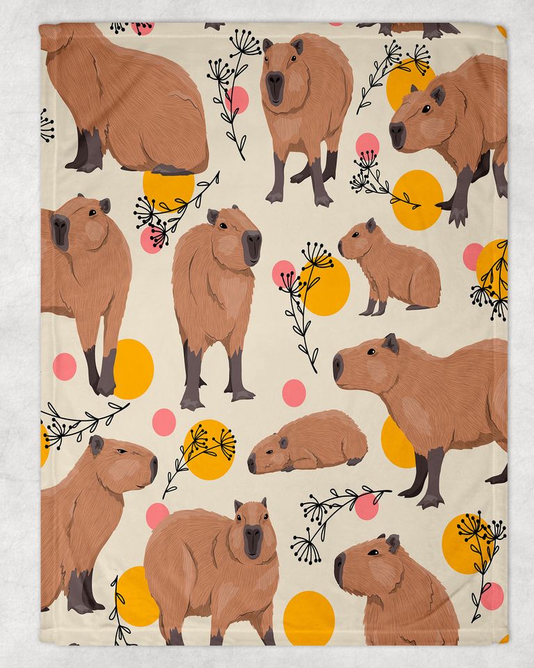 Capybara Super Soft Capybara Christmas Gift Fleece Blanket