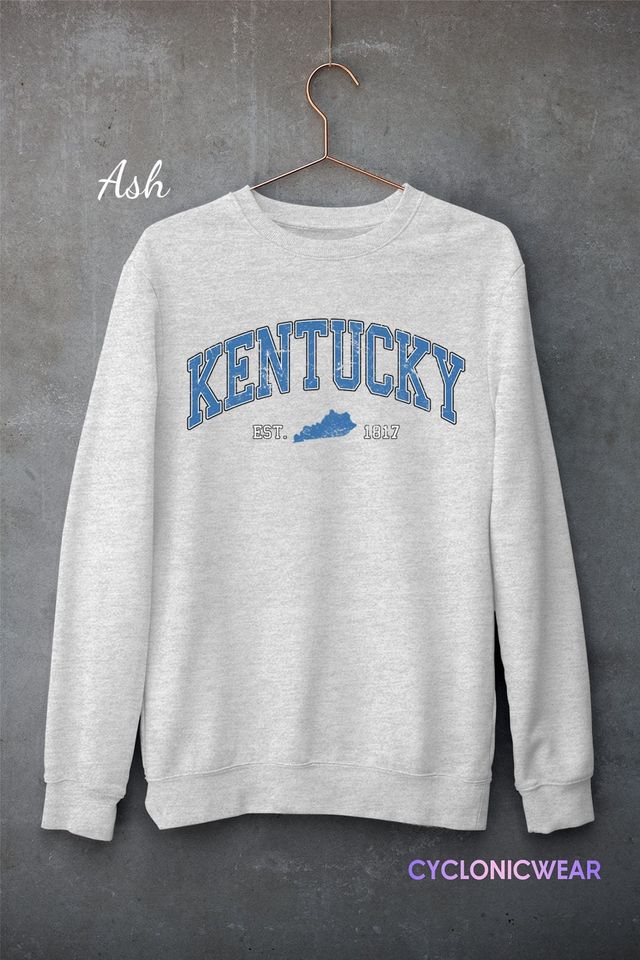 Vintage Style Kentucky Sweatshirt Gift for Student or Family Travel Vacation