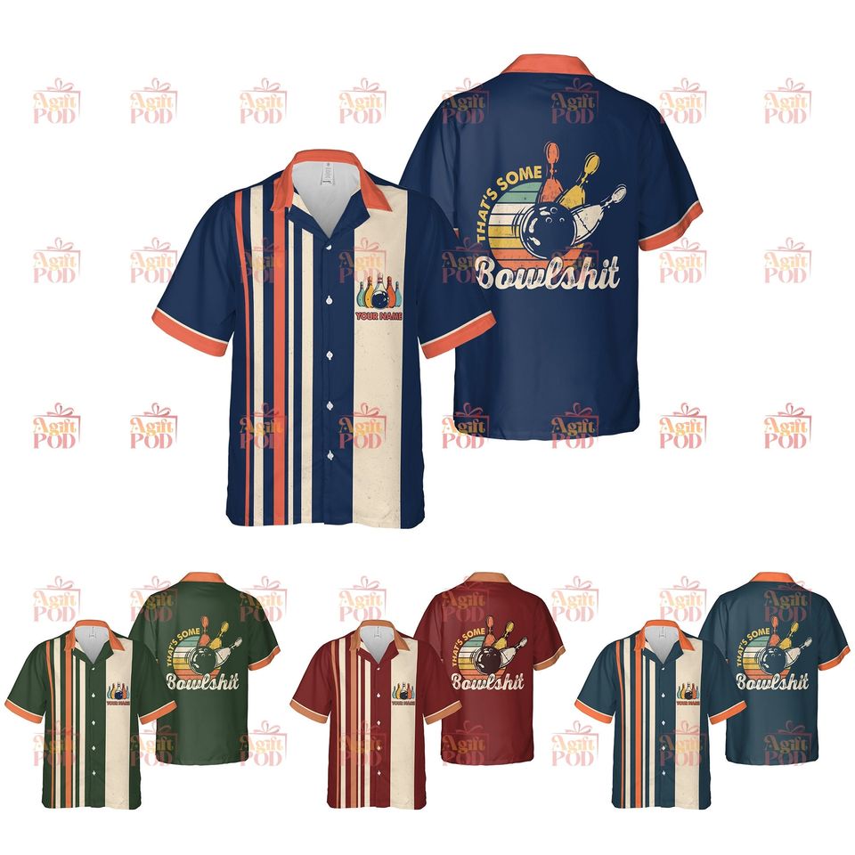 Personalized Bowling Hawaiian Shirt Custom Bowling Shirt