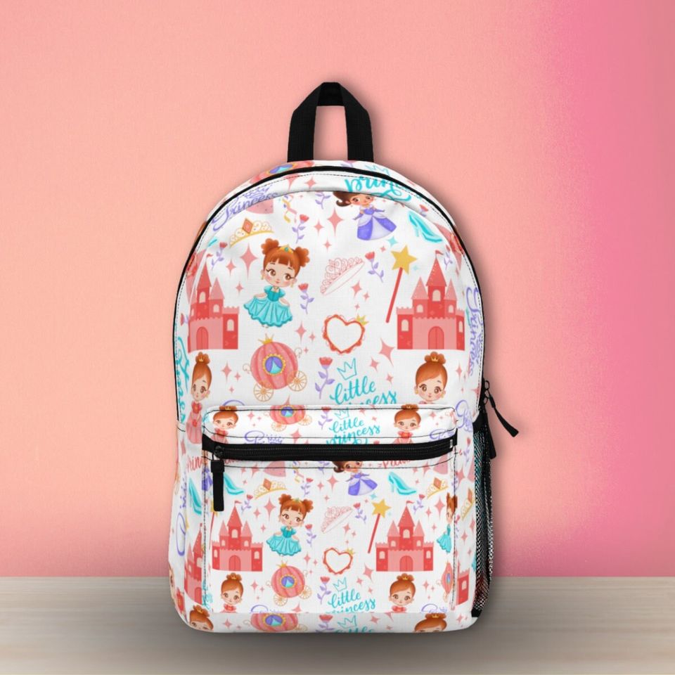 Girls Pink Princess Backpack for Back To School, Toddler Preschool Backpack