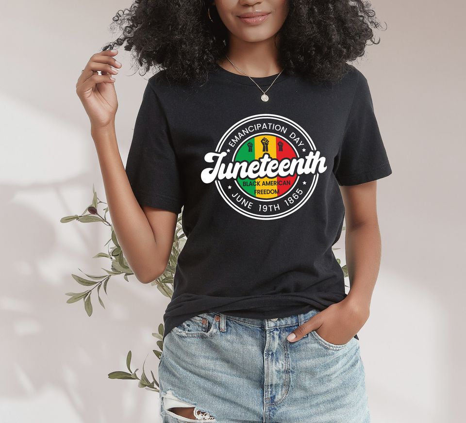1865 Juneteenth Shirt, Emancipation Day Shirt, Afro Woman Shirt, Black American Freedom
