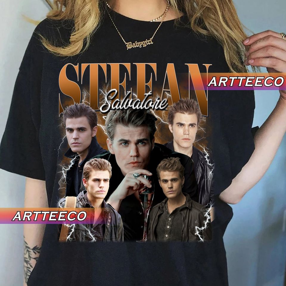 Vintage Stefan Salvatore 90s Bootleg Style Y2K, Fans Gift For Woman and Man T-Shirt