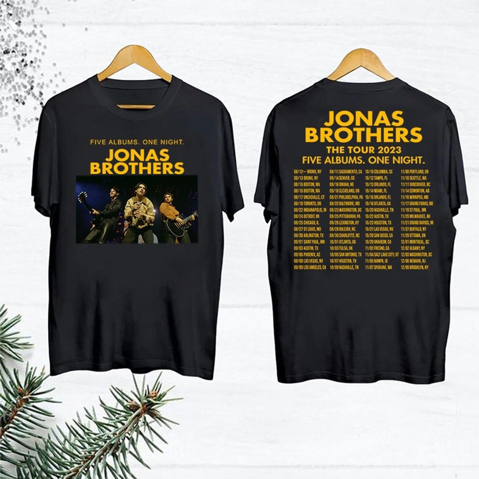 Five Albums One Night Jonas Brothers T-Shirt, Jonas Brothers Tour Shirt