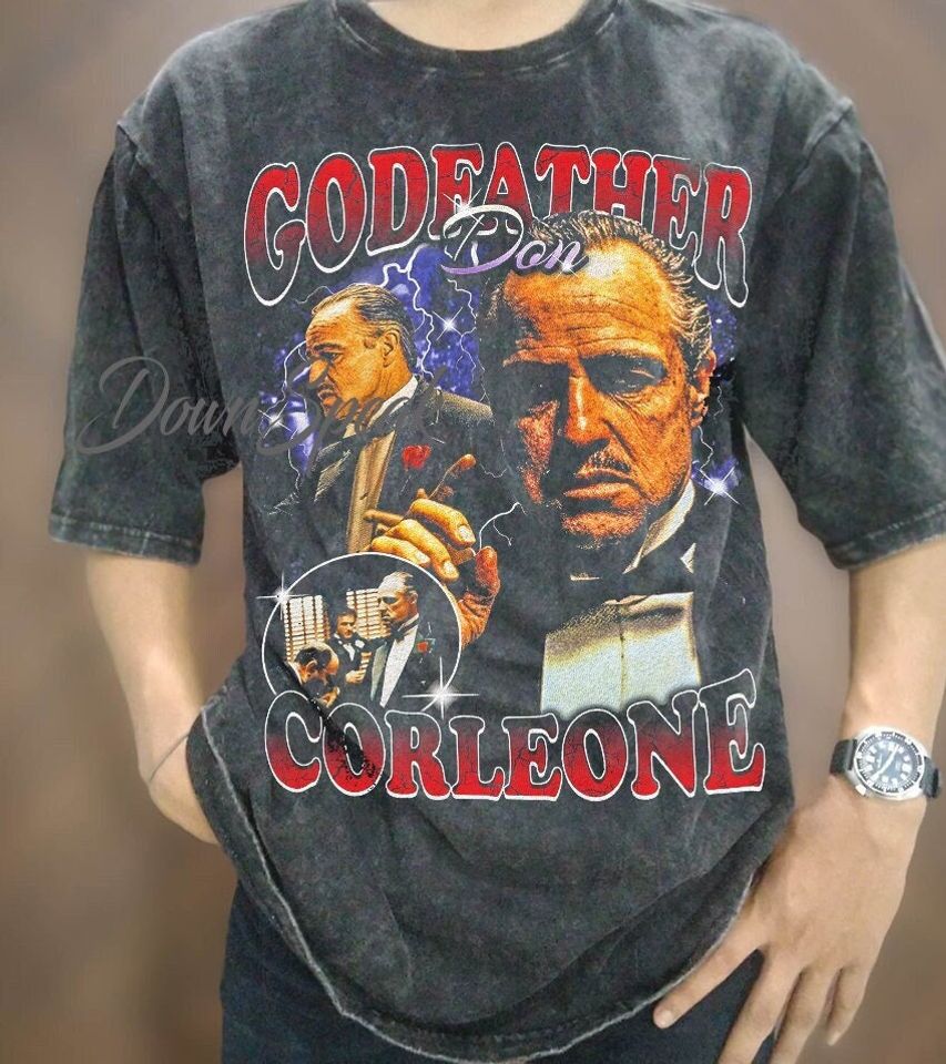 Vintage Wash The Godfather Don Corleone T-shirt, The Godfather Gangster Movie Shirt, The Godfather Vintage Oversized Shirt