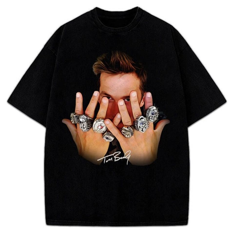Tom Brady 7 Rings Greatest Of All Time GOAT T-Shirt