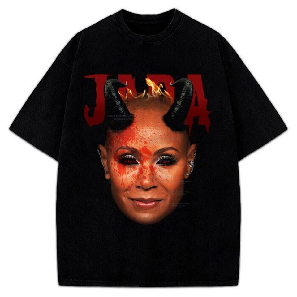 Jada Pinkett Smith Devil Toxic Will Smith Chris Rocks 2 Pac Funny Graphic T-Shirt