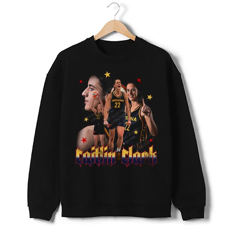 Caitlin Clark Fever Sweatshirt Indiana Basketball Fan Art Graphic Sweatshirt