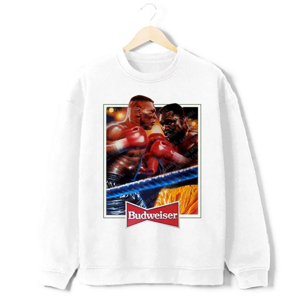 Mike Tyson VS Evander Holyfield Vintage Graphic Ad Retro Custom Graphic Sweatshirt