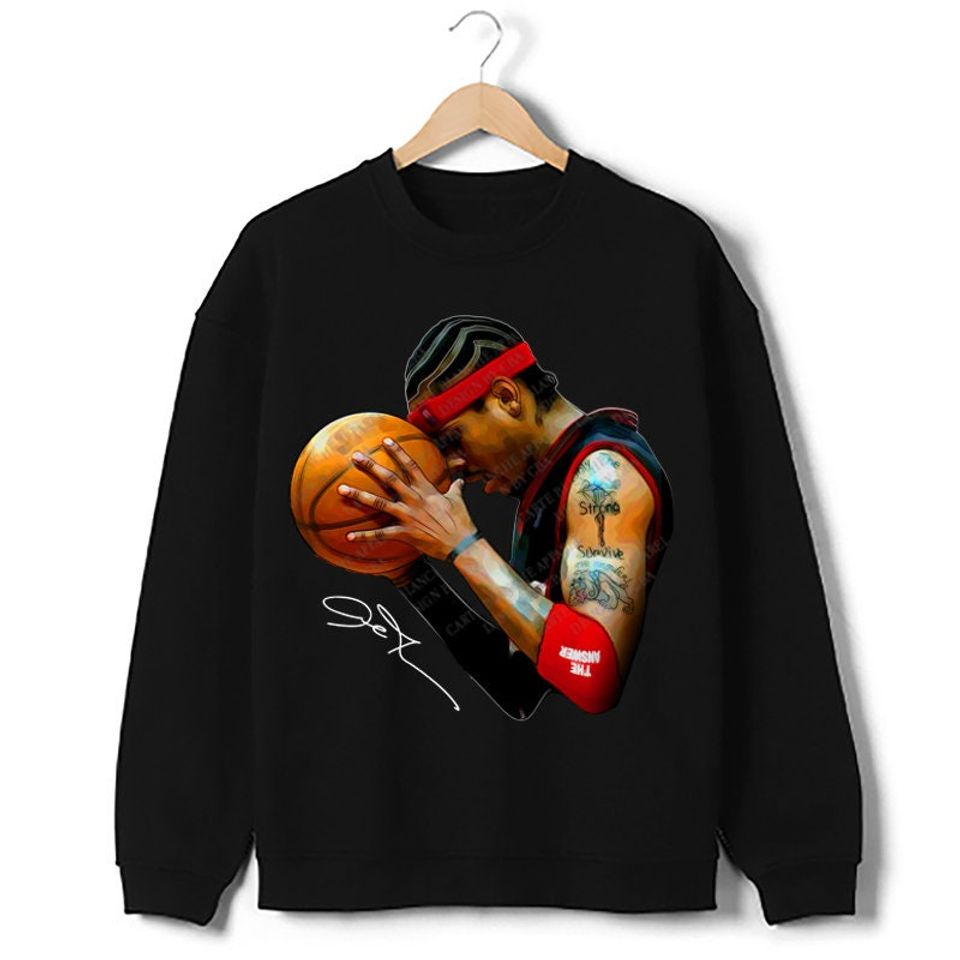 Allen Iverson The Answer Sixers 90's Basketball Vintage Streetwear Style Crewneck Sweatshirt