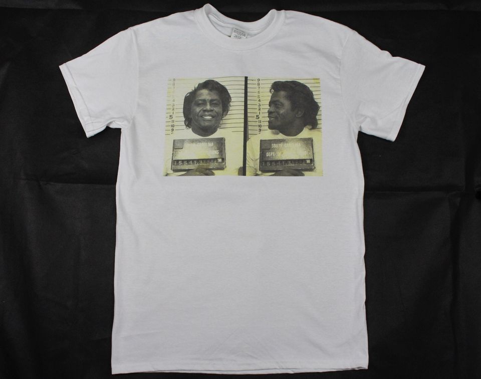 James Brown mugshot White T-shirt sizes available S-3XL