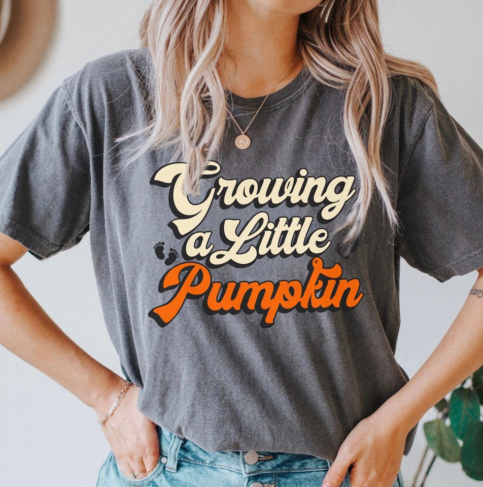 Fall Pregnancy Announcement, Expecting A Little Pumpkin Gender Reveal Baby Shower T-Shirt
