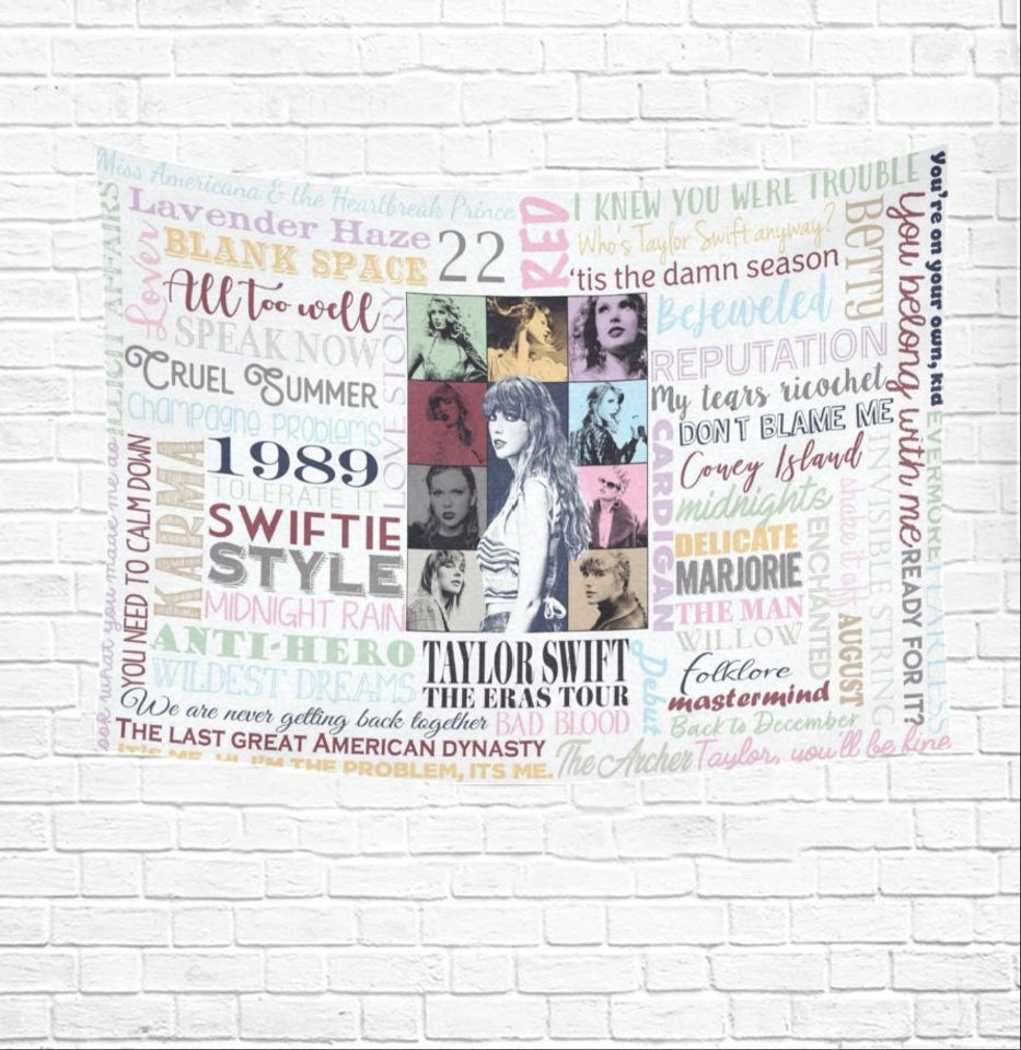Taylor Eras Tour Concert Tapestry- Eras Tour wall hanging- Taylor Concert- Eras Merch-