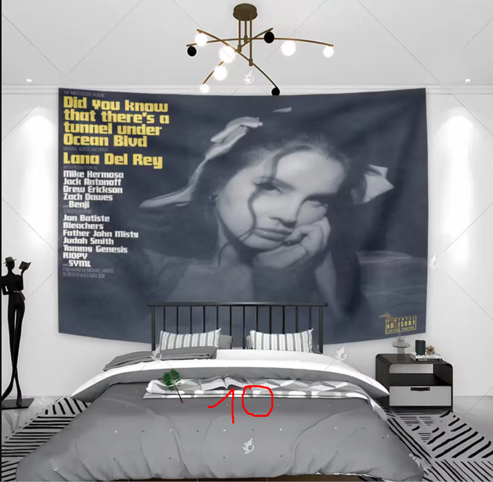 Lana del rey Flag Tapestry, Home Decor
