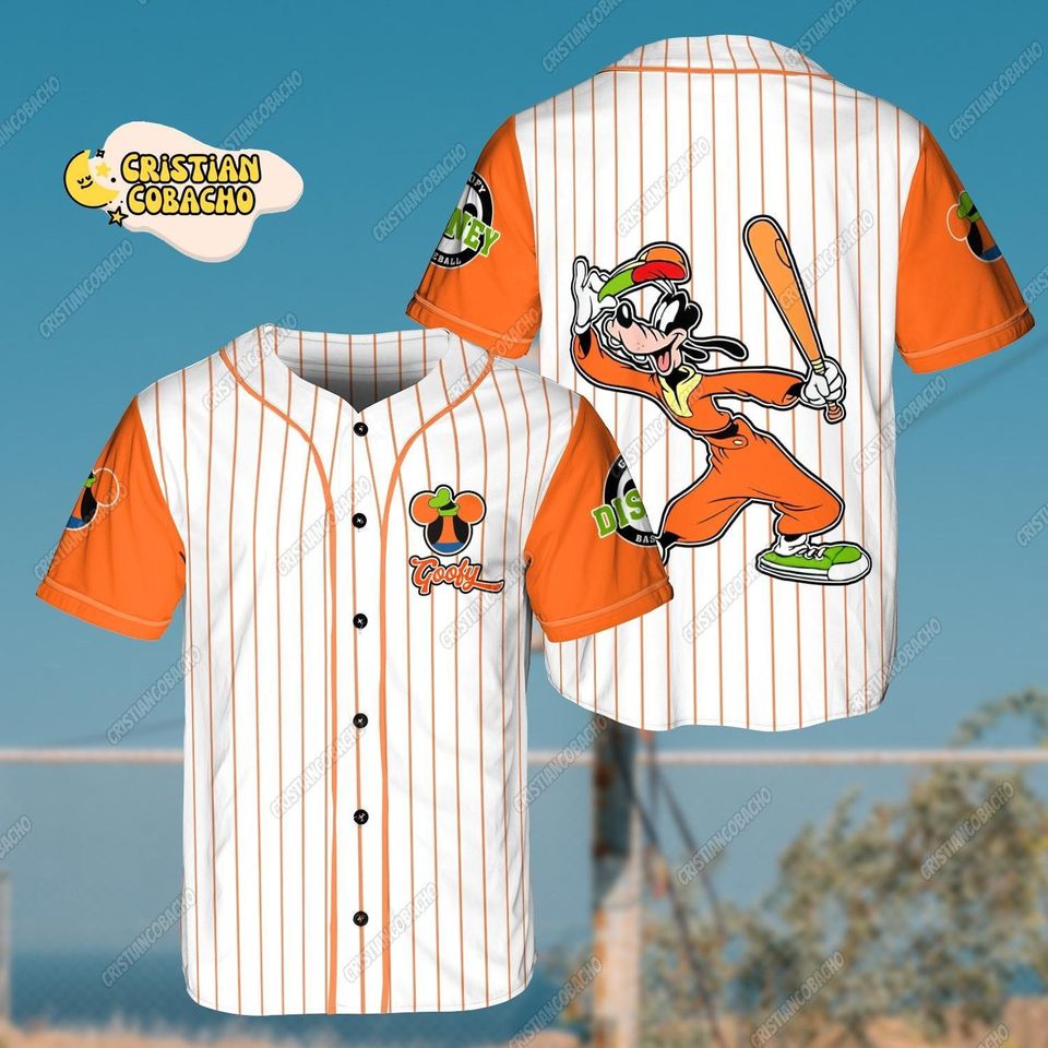 Goofy Baseball Jersey, Disney Goofy Baseball Shirt, Custom Name Baseball Jersey