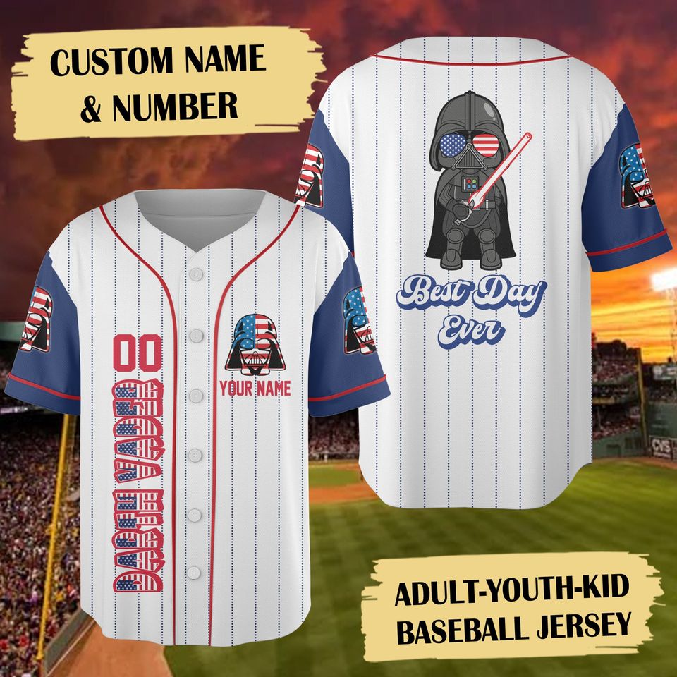 Personalized Dad Character Galaxy 4th Of July Sport Jersey