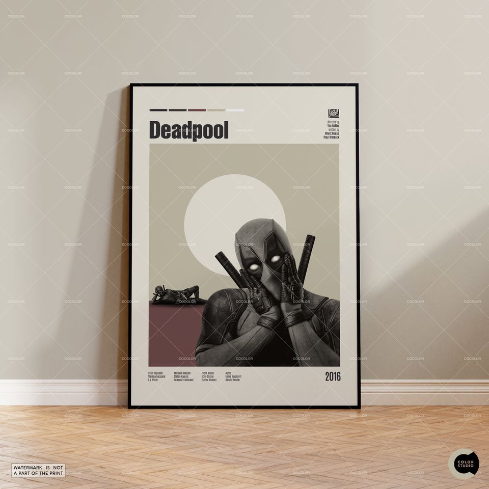 Deadpool, Ryan Reynolds, Retro Movie Poster