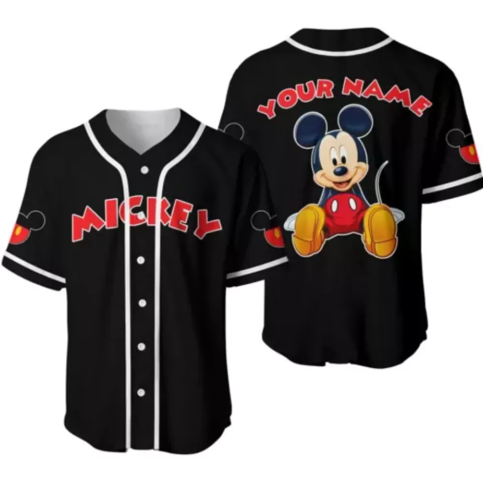 Custom Name Mickey Mouse 3D Baseball Jersey Shirt All Over Print