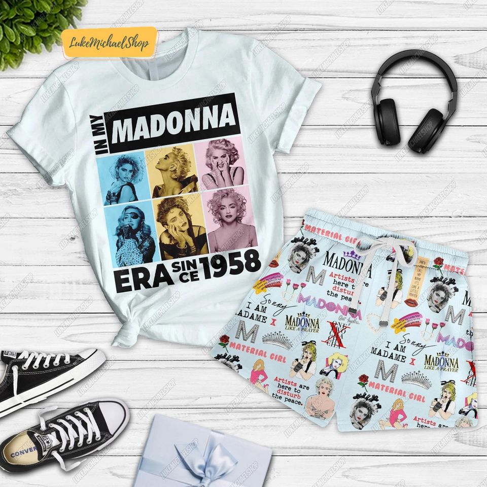 Madonna T-Shirt Short Set, Madonna The Celebration 2024 Tour T-Shirt, Four Decades Tour Short