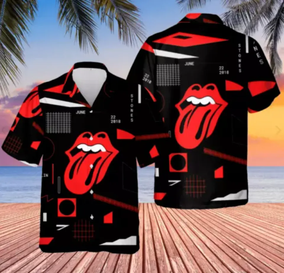 new Rolling Stones Hawaiian shirt, mother day, tropical aloha cute shirt