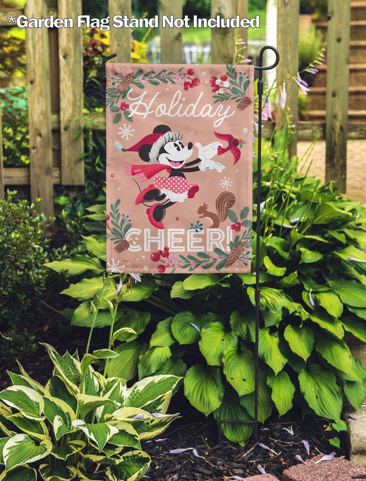 Disney Garden Flag, Disney Minnie Mouse Holiday Cheer Garden Flag