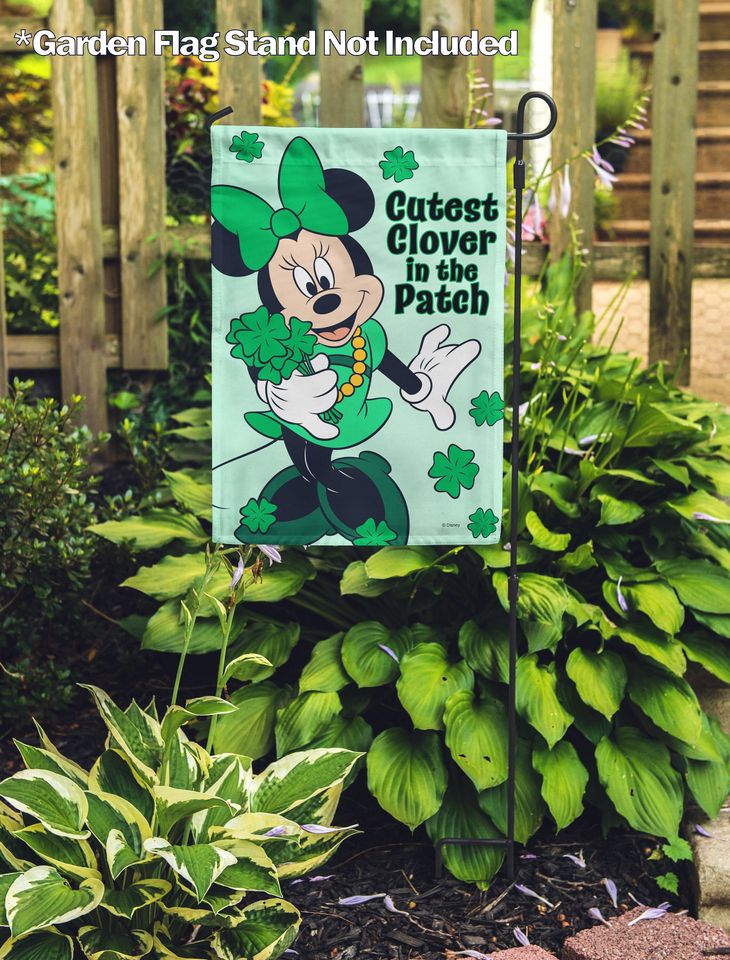 Disney Cutest Clover Minnie Mouse Garden Flag