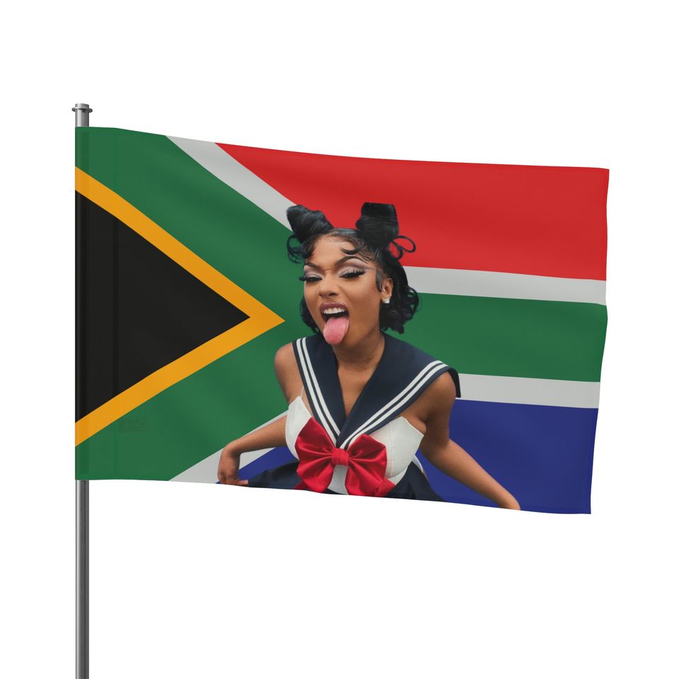 Megan Thee Stallion - South African Flag - Funny Meme