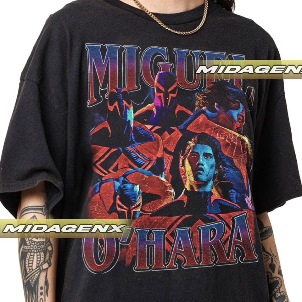 Limited Miguel O'Hara Spiderman Across The Spider-Verse Vintage T-Shirt, Gift For Women and Man Unisex T-Shirt