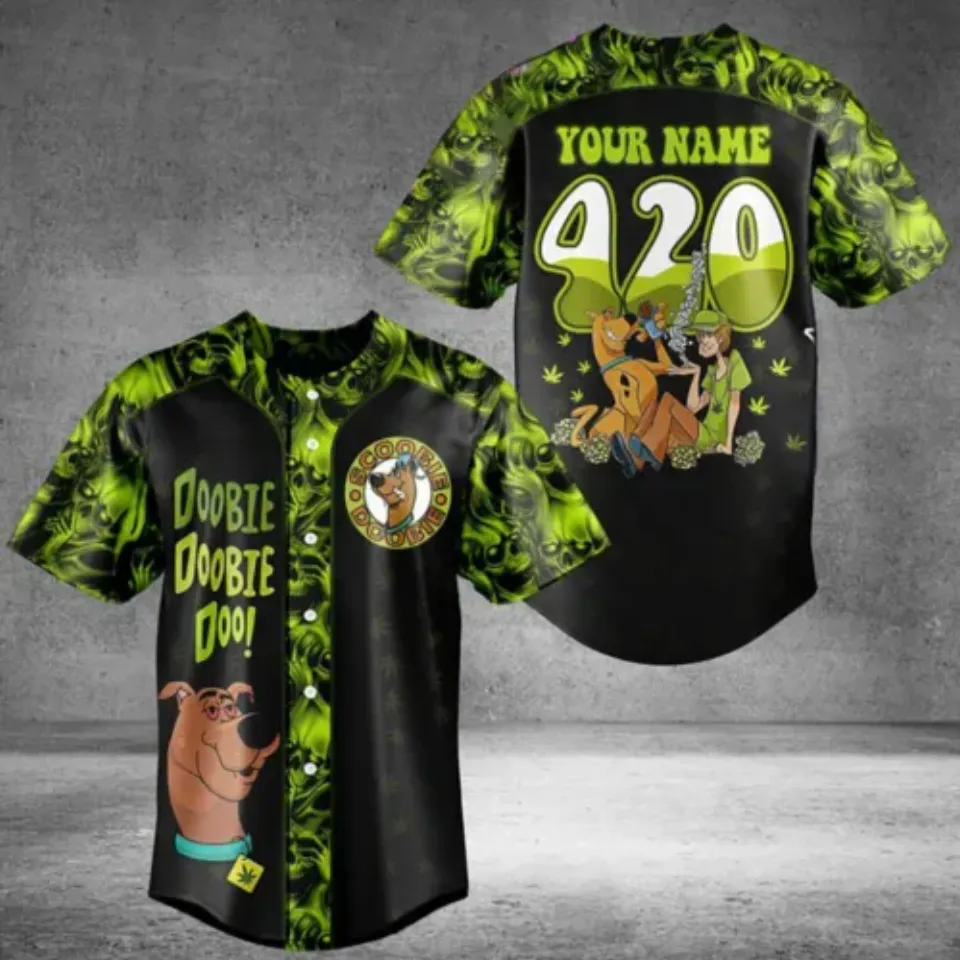 Personalized Doobie Doobie Doo 420 Weed Scooby Doo Baseball Jersey Shirt