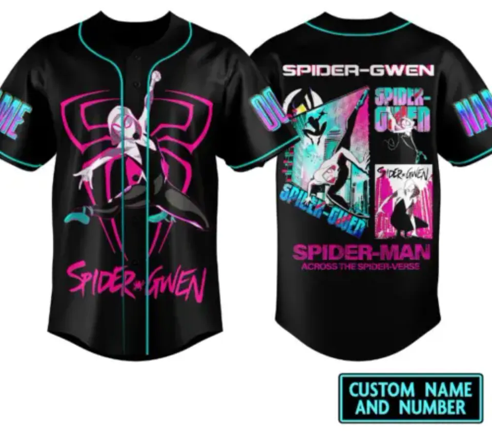 Personalized Spider Gwen Across The Spider Verse Baseball Jersey Shirt