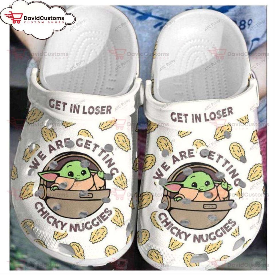 Chicky Nuggies Baby Yoda Star Wars Disney Adults  Clog Shoes,Custom Clogs, Personalized Clogs