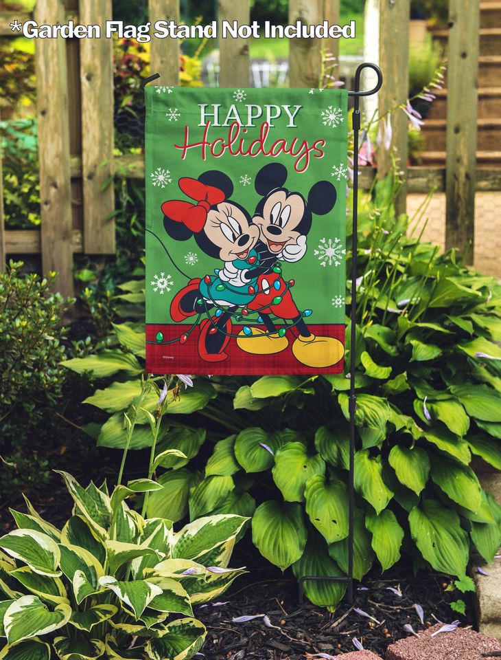 Disney Mickey and Minnie Christmas Light Tangle Garden Flag