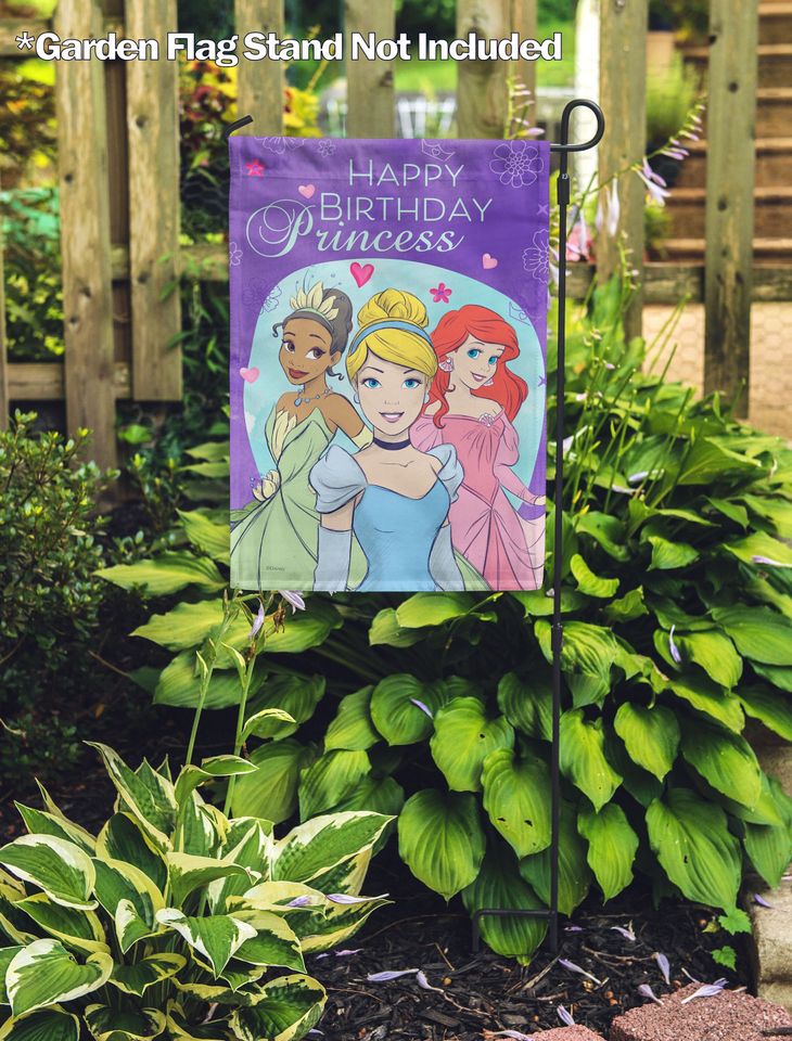 Disney Happy Birthday Princess Garden Flag