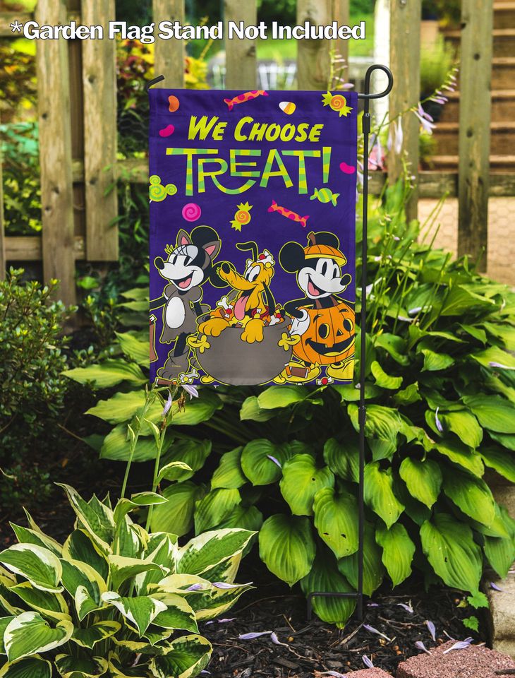 Disney We Choose Halloween Treats Garden Flag
