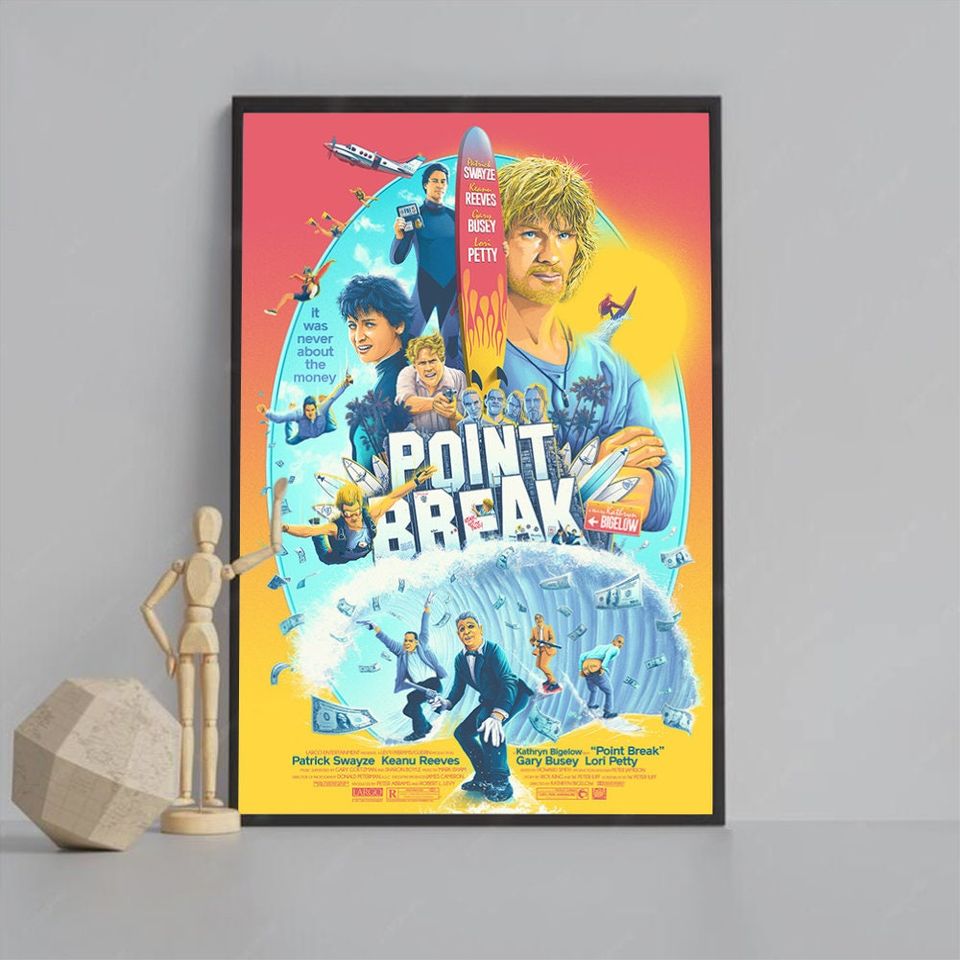 Point Break 1991 Poster Movie Poster Minimalist Aesthetic Poster Wall Art Home Decor Canvas Poster