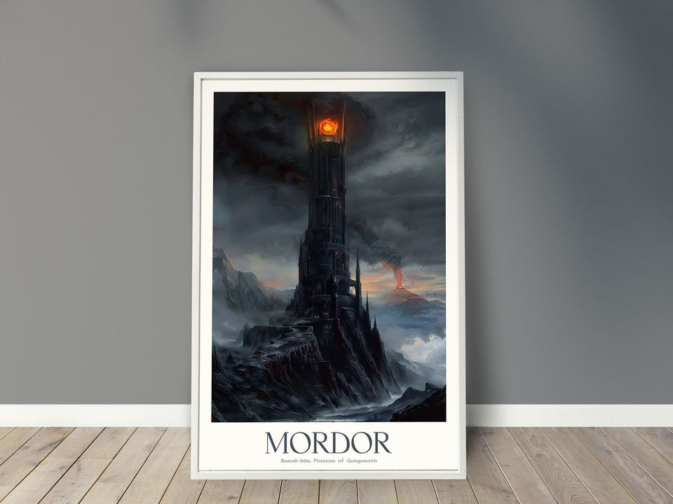 Mordor Barad-dr Poster, Travel Poster